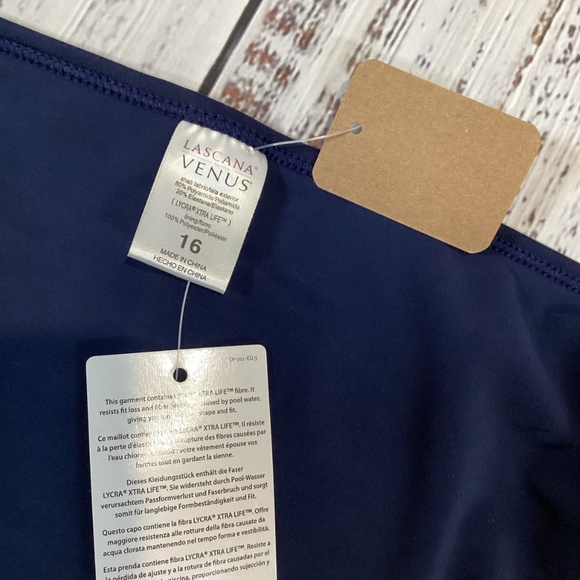0330. Lascana Navy Blue Bikini Bottom NWT Size 16 - Picture 2 of 4